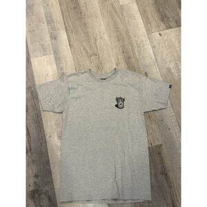 Vans Shirt Mens Medium Gray Off The Wall Trash Can Flower Skateboarding Graphic